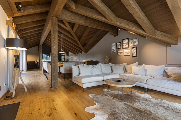 Foto van Prachtig penthouse nabij skigebied (zonder borg) - Vakantiehuis in Ehrwald - LivingRoom