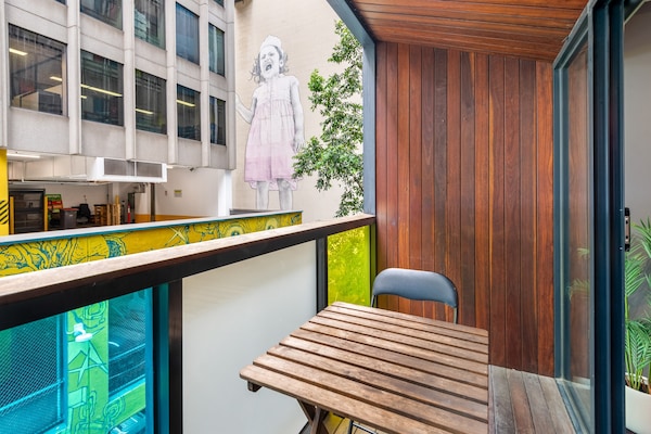 Foto van Strak 2-slaapkamer centraal Melbourne - Vakantiehuis in Melbourne - TerraceBalcony