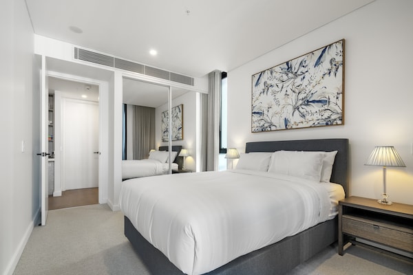 Foto van Cosmopolitan 1-slaapkamerappartement aan het strand van Fremantle - BedRoom