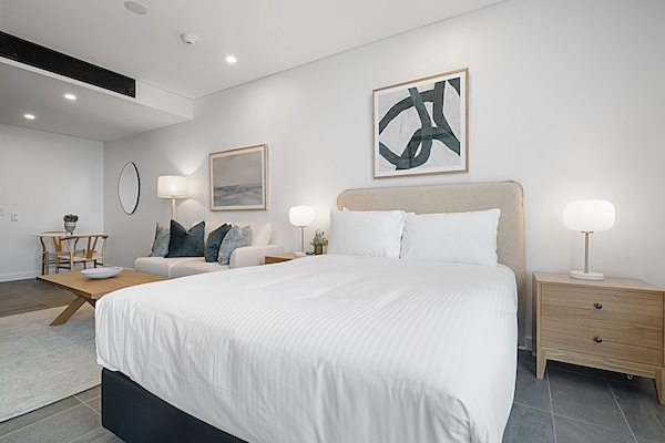 Foto van Moderne studio in Fremantle met prachtig dakterras - BedRoom