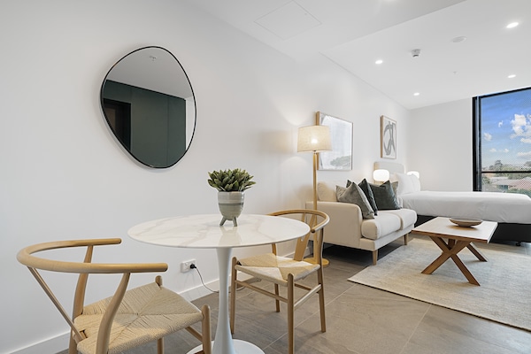 Foto van Moderne studio in Fremantle met prachtig dakterras - LivingRoom