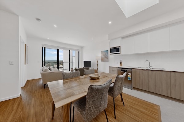 Foto van Gloednieuw appartement met 2 slaapkamers en uitzicht over de stad. - Kitchen
