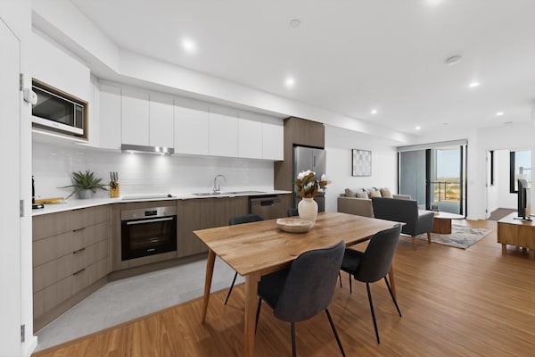 Foto van Licht en modern appartement met 2 slaapkamers en balkon met uitzicht. - Kitchen