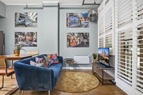 Foto van Temple Court Suite in het centrum van Melbourne - Vakantiehuis in Melbourne - LivingRoom