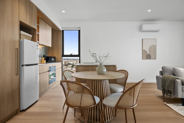 Foto van Sky-View appartement met 2 slaapkamers vlakbij St Kilda Beach - Kitchen