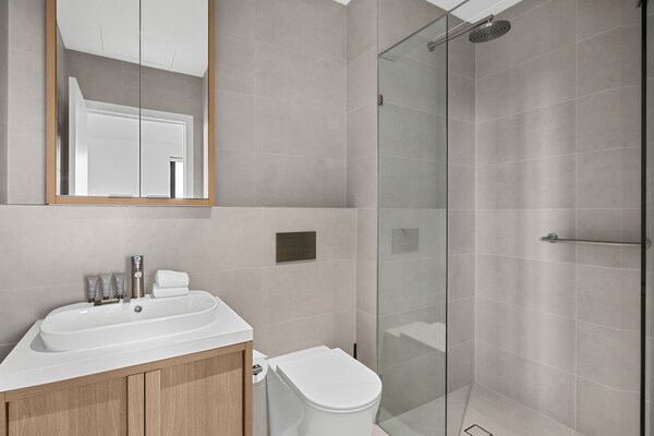 Foto van Sky-View appartement met 2 slaapkamers vlakbij St Kilda Beach - BathRoom