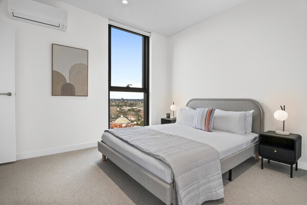 Foto van Appartement met balkon en 3 slaapkamers vlakbij Albert Park - BedRoom