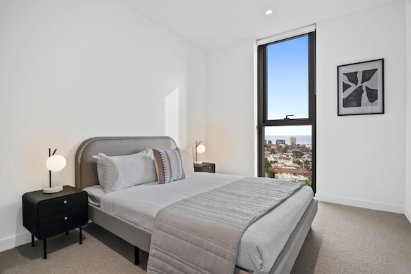 Foto van Appartement met balkon en 3 slaapkamers vlakbij Albert Park - BedRoom