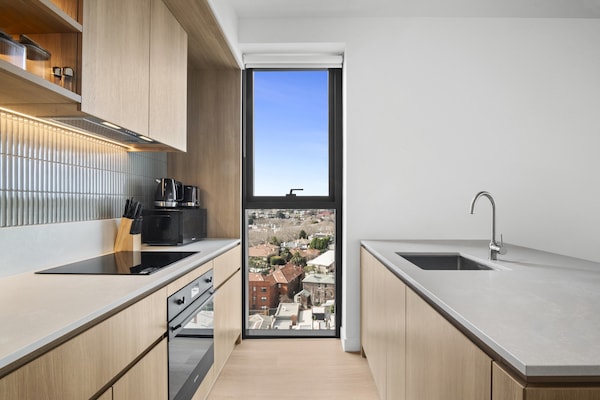 Foto van Skydeck appartement met 2 slaapkamers nabij Albert Park - Kitchen