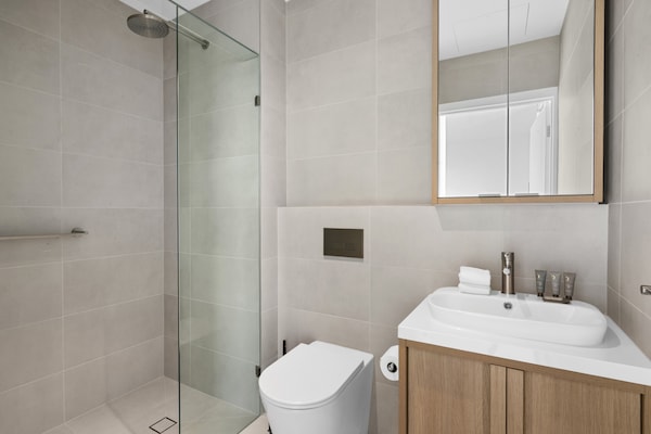 Foto van Appartement met balkon en 2 slaapkamers vlakbij Albert Park - BathRoom