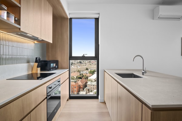 Foto van Appartement met balkon en 2 slaapkamers vlakbij Albert Park - Kitchen