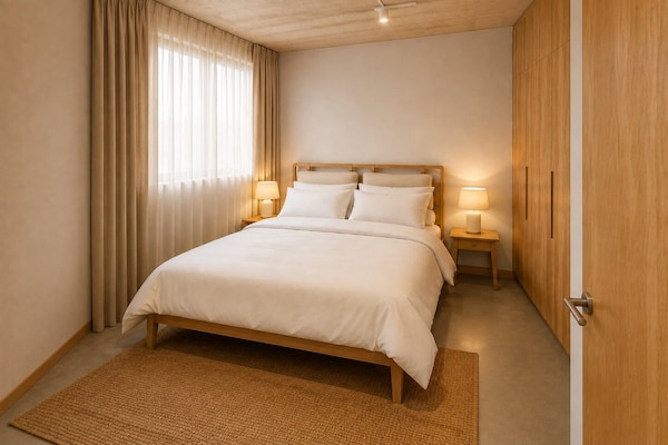 Foto van Verblijf met 2 slaapkamers op het dakterras vlakbij de waterkant - BedRoom