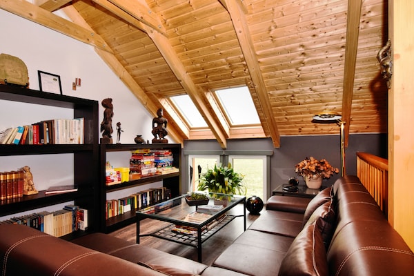 Foto van Villa met verwarmd buitenzwembad en sauna - Vakantiehuis in Manhay (lamormenil) - LivingRoom
