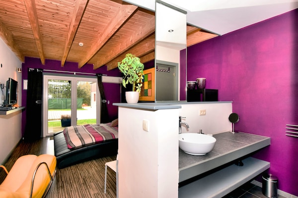 Foto van Villa met verwarmd buitenzwembad en sauna - Vakantiehuis in Manhay (lamormenil) - BathRoom