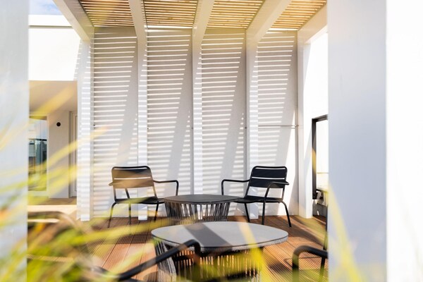 Foto van Parkside Nook met sauna - Vakantiehuis in Travemünde - TerraceBalcony