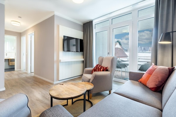 Foto van Ruim appartement met overdekt terras - Vakantiehuis in Travemünde - LivingRoom