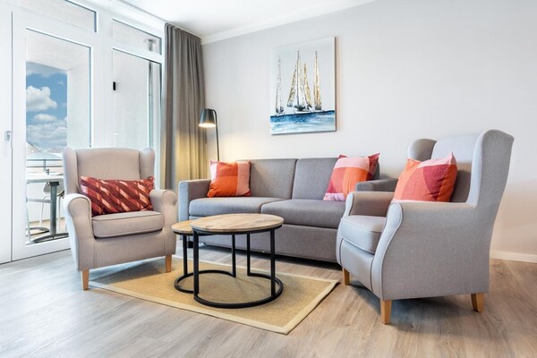Foto van Ruim appartement met overdekt terras - Vakantiehuis in Travemünde - LivingRoom