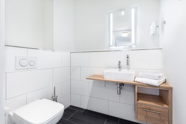 Foto van Ruim appartement met overdekt terras - Vakantiehuis in Travemünde - BathRoom