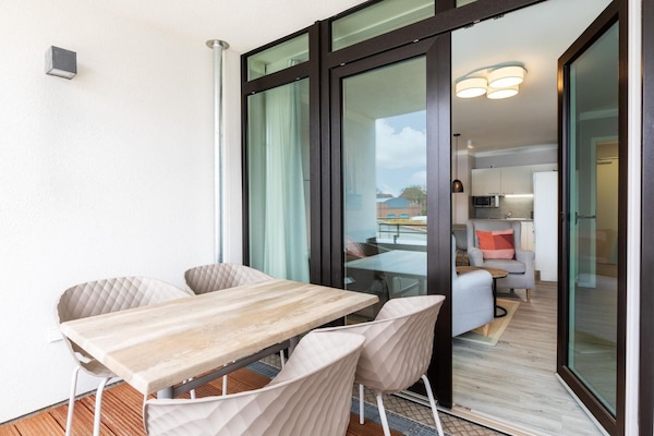 Foto van Ruim appartement met overdekt terras - Vakantiehuis in Travemünde - TerraceBalcony
