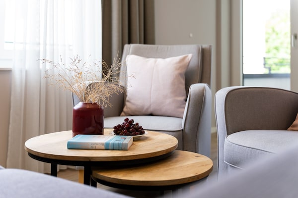 Foto van Modern vakantieappartement met zonnige loggia - Vakantiehuis in Travemünde - LivingRoom
