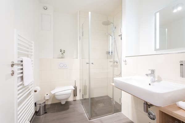 Foto van Travemuende Overdekte Balkon Suite - Vakantiehuis in Travemünde - BathRoom