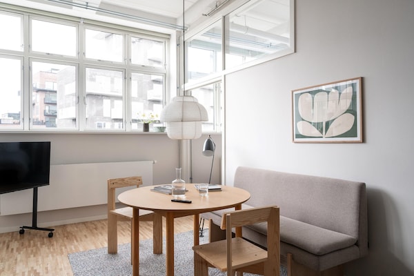 Foto van Appartement aan de kust in Amager met zwembad - Vakantiehuis in København - LivingRoom