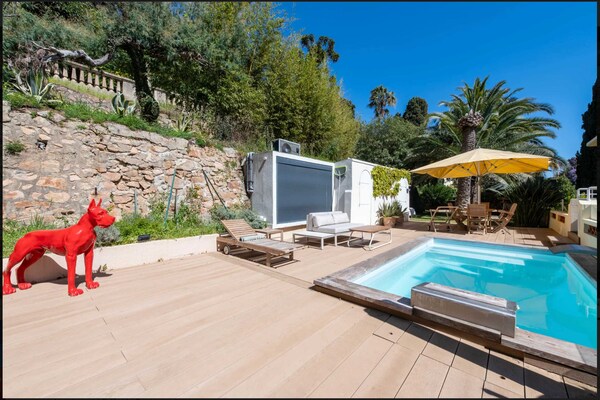 Foto van Penthouse met zeezicht en zwembad, airconditioning, 6 personen – Cannes - Untagged
