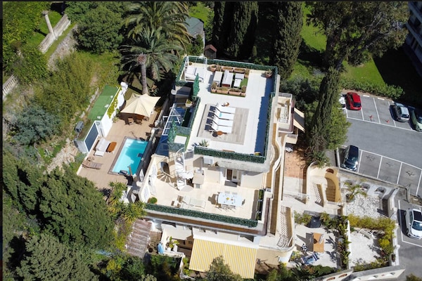 Foto van Penthouse met zeezicht en zwembad, airconditioning, 6 personen – Cannes - Untagged