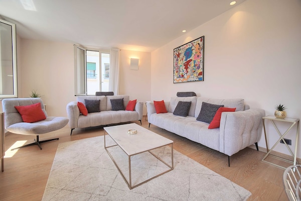 Foto van Prachtig appartement met airconditioning, 6 personen en uitzicht op zee - Cannes - Untagged