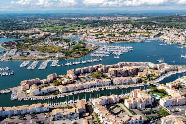 Foto van Zonnig appartement aan het water - Vakantiehuis in Agde - AreaSummer20KM