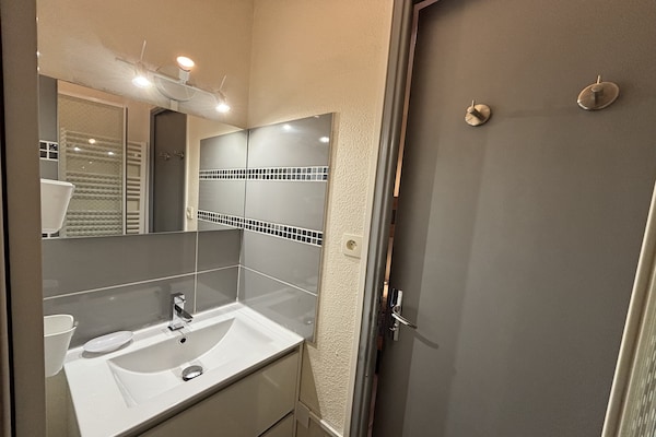 Foto van Gezellig appartement met uitzicht op de bergen in Les Deux Alpes voor 4 personen - BathRoom