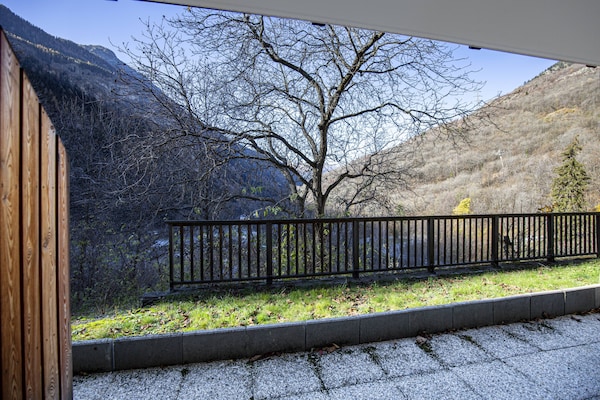 Foto van Appartement met privé binnenzwembad - Vakantiehuis in Orelle - TerraceBalcony