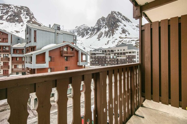 Foto van Alpine appartement met 1 slaapkamer in Tignes - Vakantiehuis in Tignes - TerraceBalcony