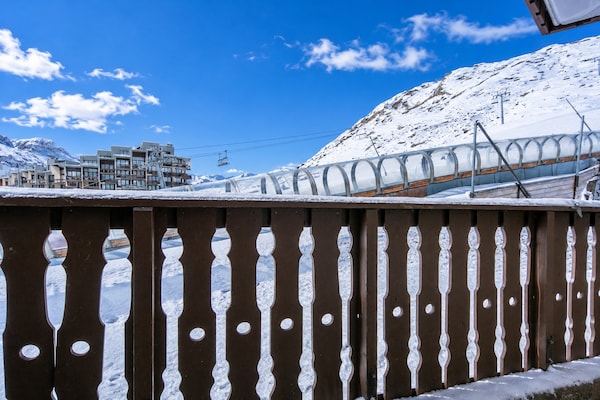 Foto van Verblijf in de Alpen met eigen balkon - Vakantiehuis in Tignes - TerraceBalcony