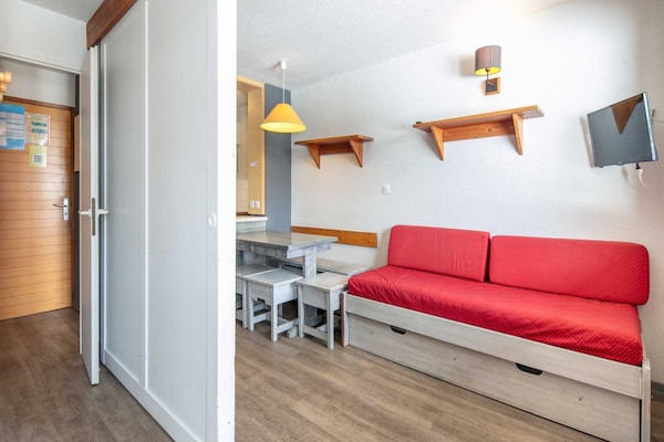 Foto van Gezellig toevluchtsoord met uitzicht op de bergen - Vakantiehuis in Tignes - LivingRoom
