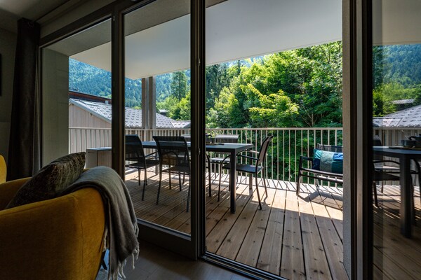 Foto van Appartement in Chamonix met groot balkon - Vakantiehuis in Chamonix-Mont-Blanc - TerraceBalcony