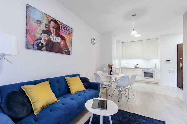 Foto van Warschau Stadsappartement met balkon - Vakantiehuis in Warszawa - LivingRoom