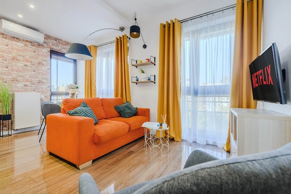 Foto van Siedmiogrodzka appartement met uitzicht - Vakantiehuis in Warszawa - LivingRoom