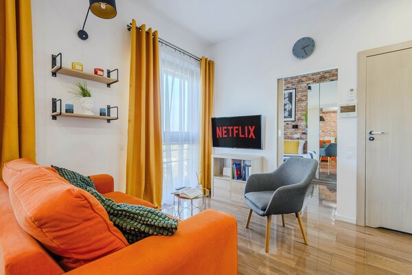 Foto van Siedmiogrodzka appartement met uitzicht - Vakantiehuis in Warszawa - LivingRoom