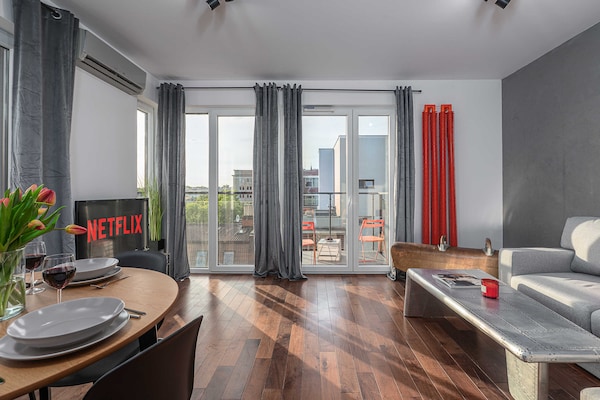 Foto van Warschau-appartement vlakbij Praga Park - Vakantiehuis in Warszawa 2 - LivingRoom