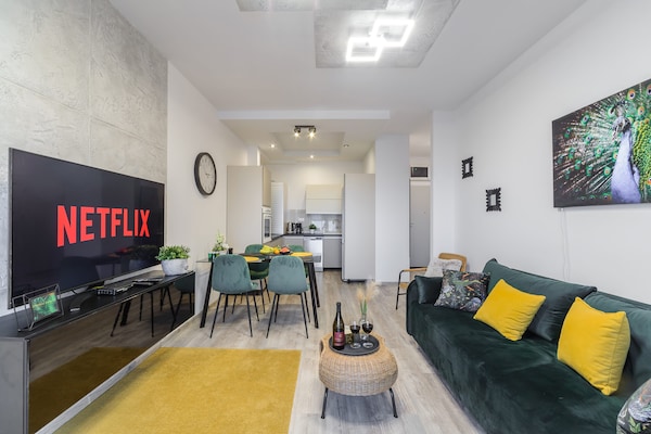 Foto van Stadsparadijs vlakbij Atlas Arena - Vakantiehuis in Łódź - LivingRoom