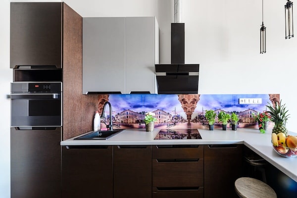 Foto van Loftappartement in een historische wijk - Vakantiehuis in Łódź - Kitchen