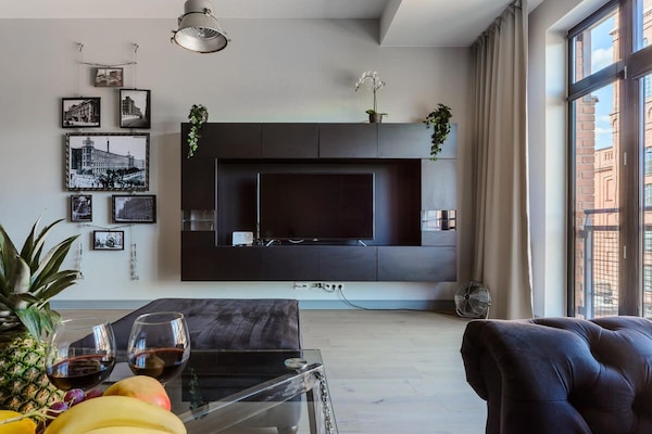 Foto van Loftappartement in een historische wijk - Vakantiehuis in Łódź - LivingRoom