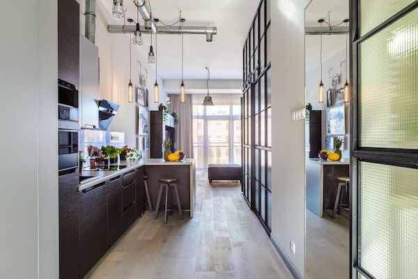 Foto van Loftappartement in een historische wijk - Vakantiehuis in Łódź - Kitchen
