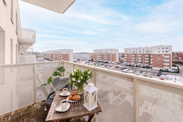 Foto van Mooi Łódź appartement voor 6 personen - Vakantiehuis in Łódź - TerraceBalcony
