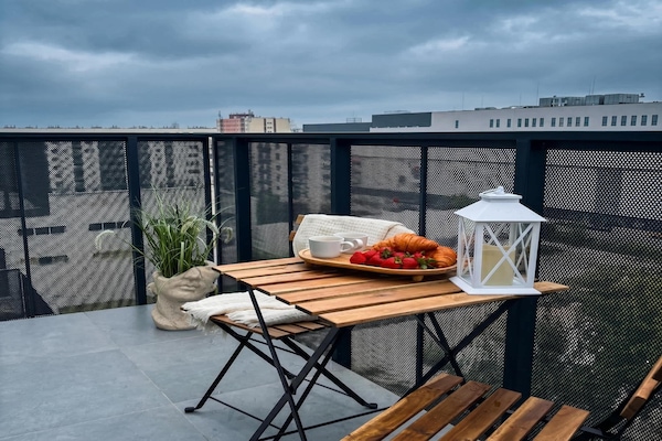 Foto van Mooi huis aan zee voor 4 personen - Vakantiehuis in Łódź - TerraceBalcony